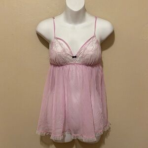 Victoria's Secret Light Pink Lace Babydoll